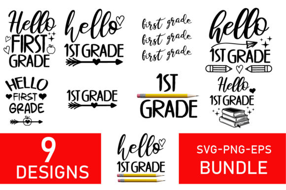 Hello First Grade, Teacher Gifts Graphics