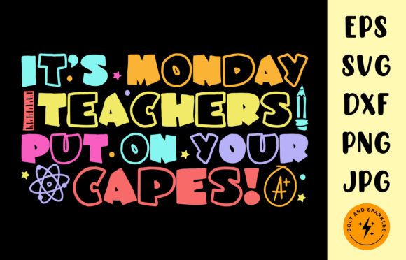 It's Monday Teachers, SVG