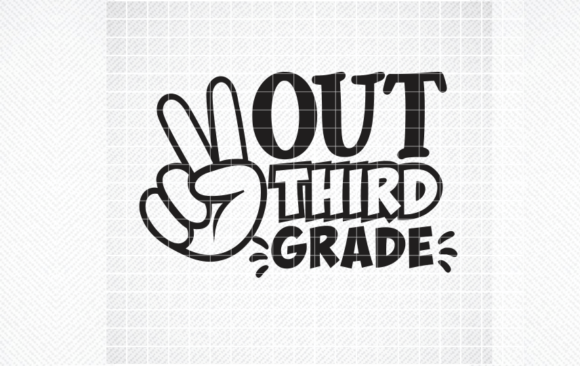 PEACE out THIRD GRADE SVG